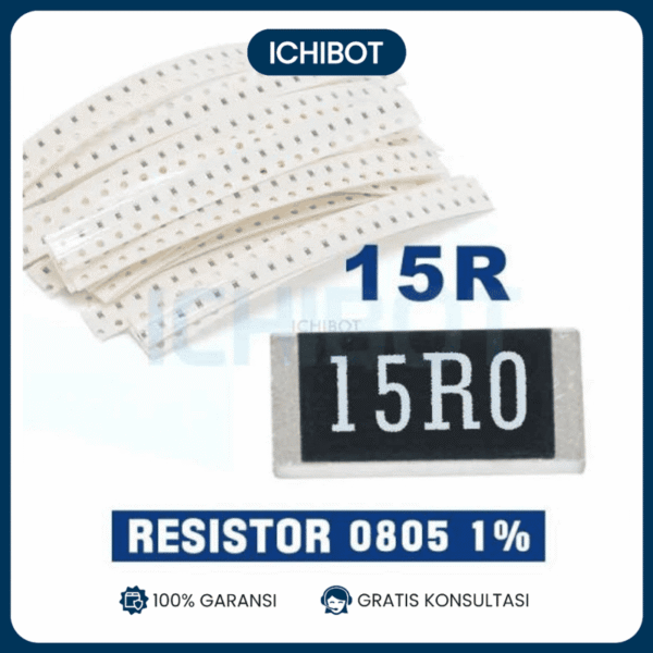 Resistor 15R 15 Ohm 15Ohm 0805 Toleransi 1% SMD SMT (10Pcs)