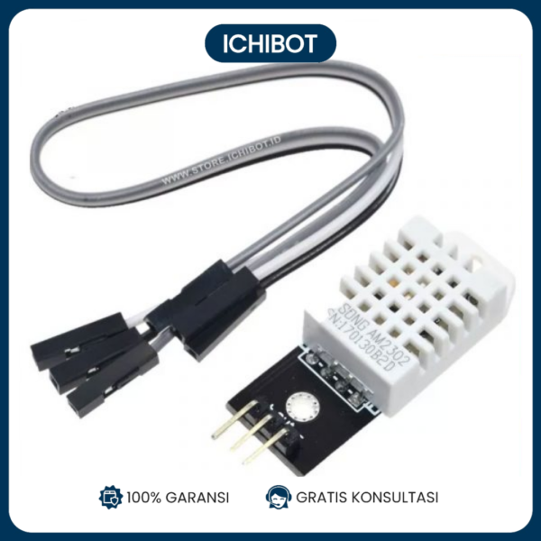 DHT22 AM2302 Sensor Suhu Kelembaban + Kabel Pin Header Arduino