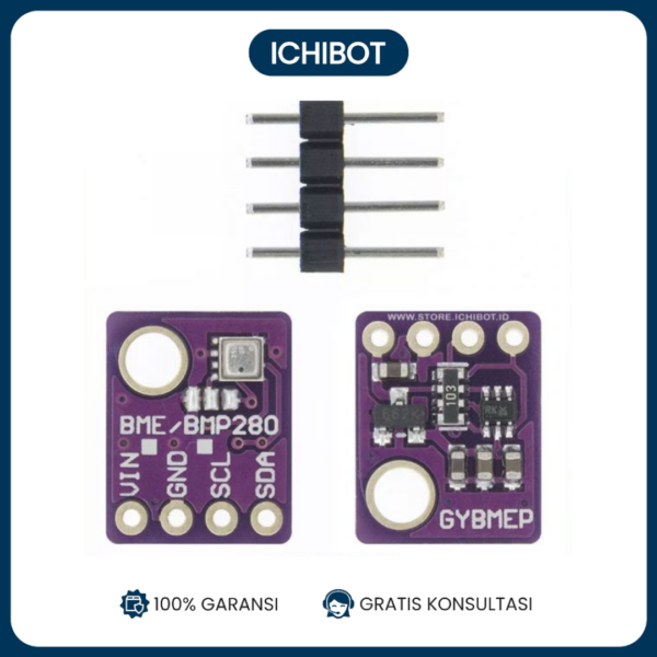 BMP280 Sensor Tekanan Barometer Suhu 3.3V-5V I2C SPI GY BMP280