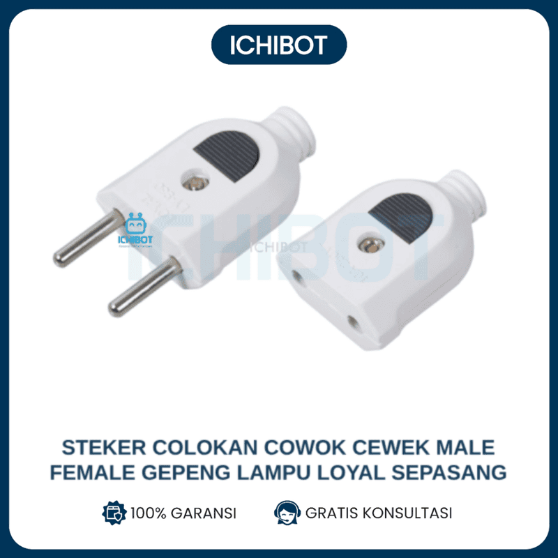 steker colokan cowok cewek male female gepeng lampu loyal sepasang