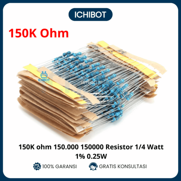 10x 150K ohm 150000 150000 Resistor 1/4 Watt 1% 025W Metal film