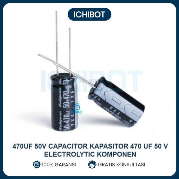 470uF 50V Capacitor Kapasitor 470 uF 50 V Electrolytic Komponen