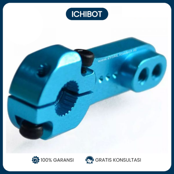 25T Standard Rocker Arm Servo Steering Gear Metal - Biru