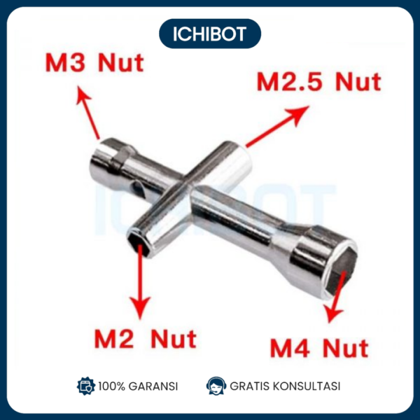 Kunci L Hexagonal Mini Cross Wrench Set M2 M2.5 M3 M4 Sleeve