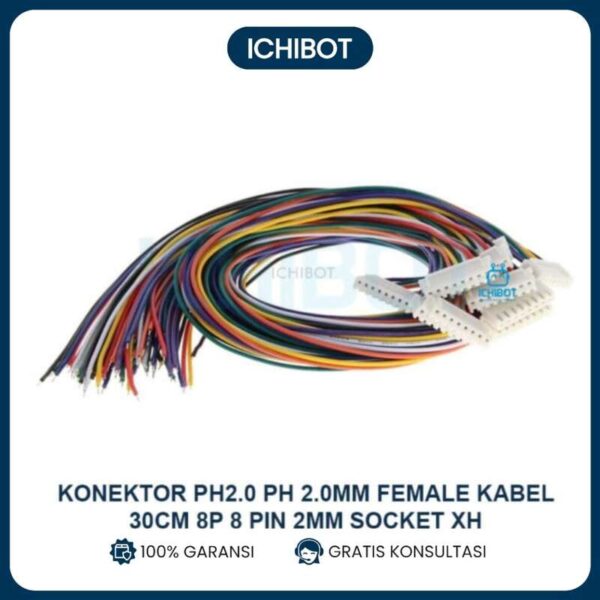 Konektor PH2.0 PH 2.0mm Female Kabel 30cm 8P 8 Pin 2mm Socket XH