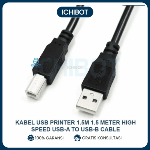 Kabel Data USB Printer 1.5m 1.5 meter High Speed USB-A to USB-B Cable
