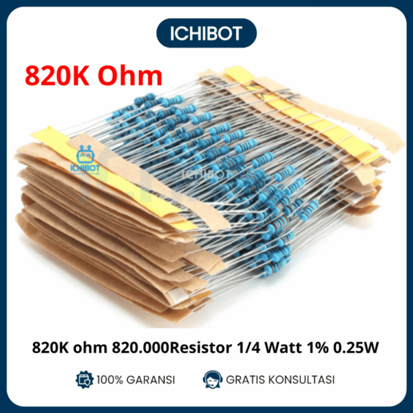 10x 820K Ohm 820000 Resistor 1/4 Watt 1% 025W Metal film