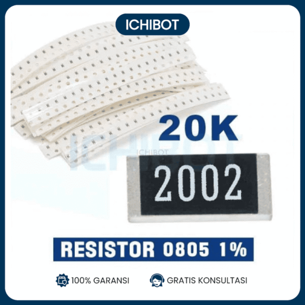 Resistor 20K 200 Ohm 20KOhm 0805 Toleransi 1% SMD SMT (10Pcs)