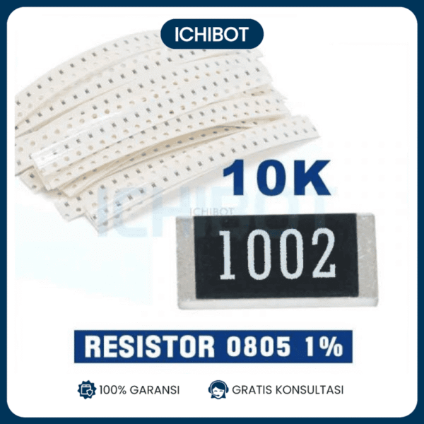 Resistor 10K 10.000 Ohm 10KOhm 0805 Toleransi 1% SMD SMT (10Pcs)