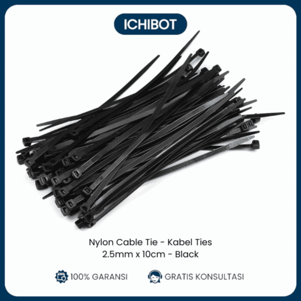 Kabel Ties 2.5 x 100mm - Nylon cable Tie Fixed Buckle Strapping Cable Tie 100 Pcs