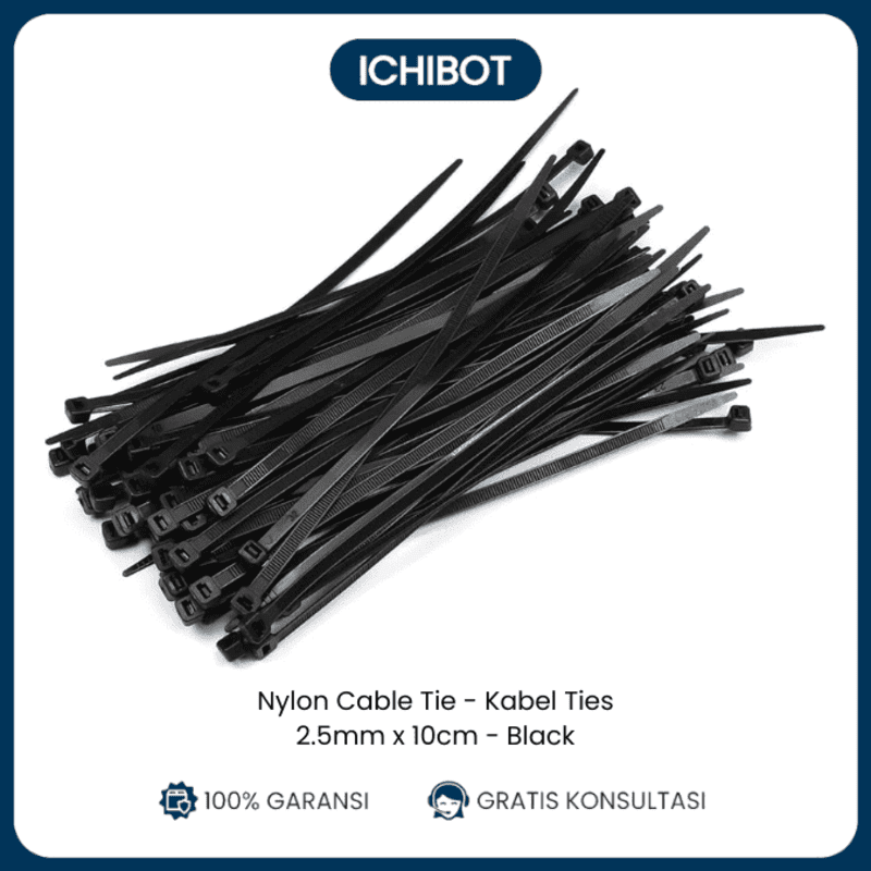 Kabel Ties 2.5 x 100mm - Nylon cable Tie Fixed Buckle Strapping Cable Tie 100 Pcs