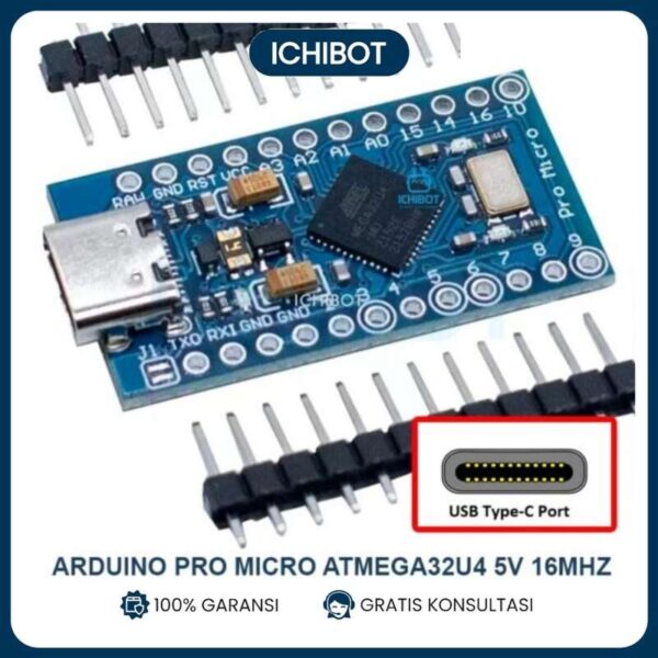 Pro Micro ATmega32U4 Type-C 5V 16MHz Arduino Leonardo Compatible