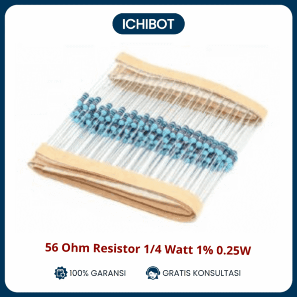 (10pcs) 56 Ohm Resistor 1/4 Watt 1% 0.25W