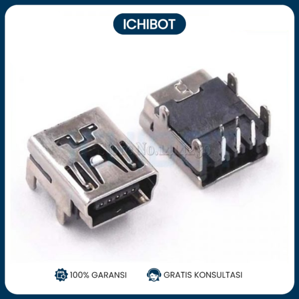 Socket Mini USB Female DIP tipe B 5 Pin