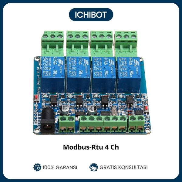 Modul Relay Modbus RTU 4-Channel RS485 TTL Communication Arduino
