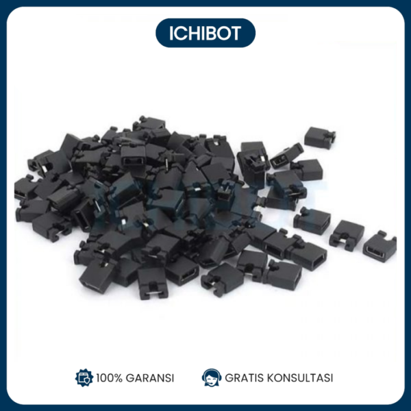 (10pcs) Jumper Header 2P 2.54mm - Hitam