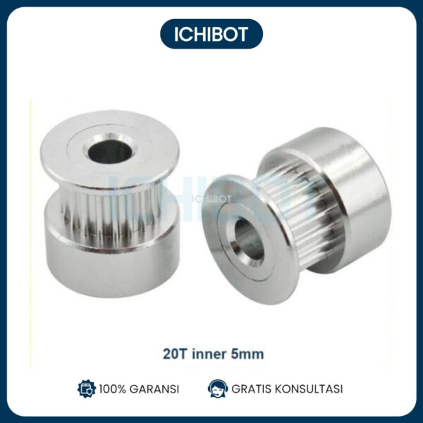 20T Inner 5mm Timing Pulley Belt 2GT for Shaft Diameter 5mm 20 Teeth