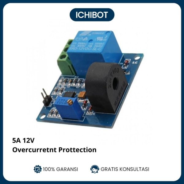 Sensor Proteksi Arus Lebih 5A 12V AC Current Detection Relay Module