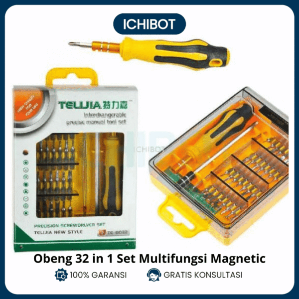 Obeng 32 in 1 Set Multifungsi Magnetic Mini Tool Kit Screwdriver