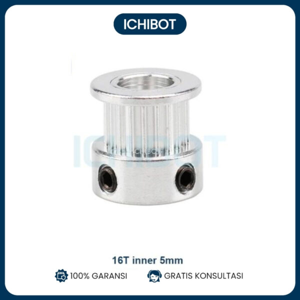 16T Inner 5mm Timing Pulley Belt 2GT for Shaft Diameter 5mm 16 Teeth