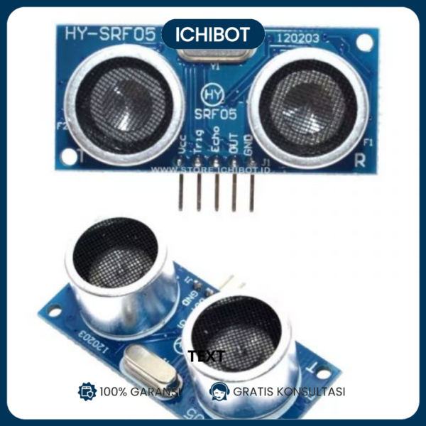 Sensor Ultrasonik SRF05 HY-SRF05 5-Pin 2-50cm Range Arduino
