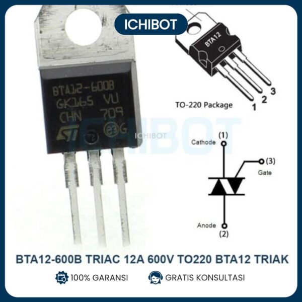 BT138-600 Triac 12A 600V TO-220 Thyristor Tiristor AC Power Switch