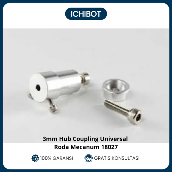3mm Hub Coupling Universal Roda Mecanum 18027 untuk Shaft 3mm