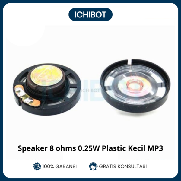 Speaker 8 Ohm 0.25W 29mm Plastik Kecil Mini MP3 Magnet Round