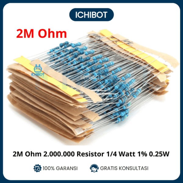 10x 2M Ohm 2000000 Resistor 1/4 Watt 1% 025W Metal film