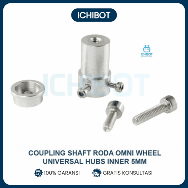 Coupling Shaft Roda Omni Wheel Universal hub inner 5mm Omniwheel Metal