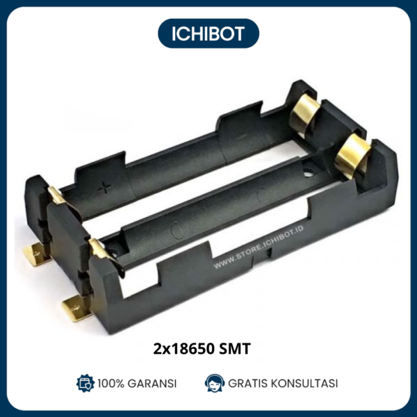 Box 2 X 18650 Tempat Baterai Holder SMD SMT 2x18650 Socket Battery