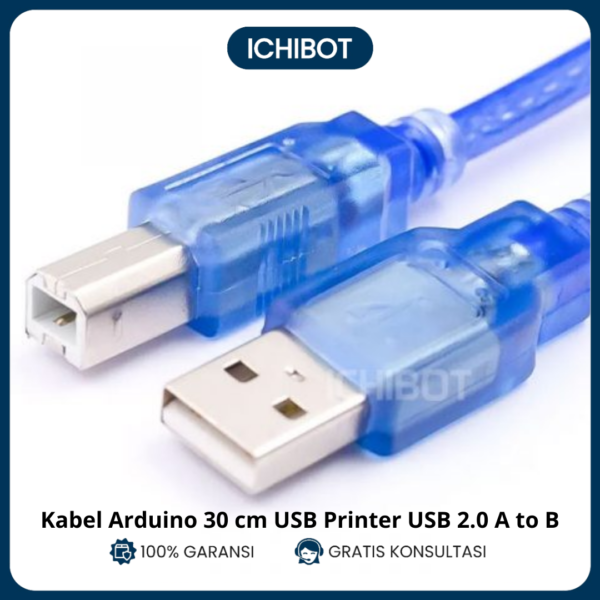 Kabel USB Arduino 30cm USB-A to USB-B 2.0 Printer Data Cable