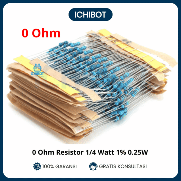10x 0 Ohm 0 Resistor 1/4 Watt 1% 025W Metal film
