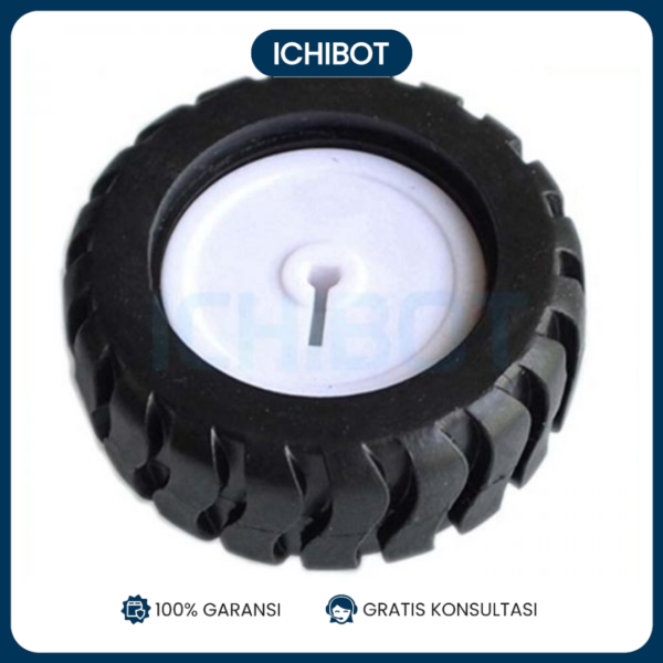 Roda Ban Motor N20 43mm Karet Rubber Tyre Wheel Robot Arduino