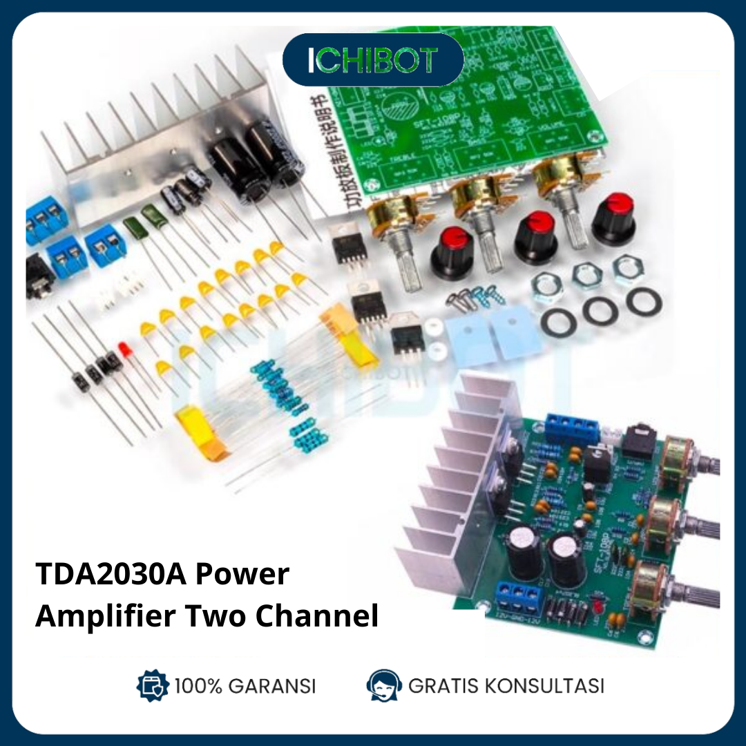 TDA2030A 2.0-Channel Hi-Fi Stereo Amplifier Board Kit - 15W+15W, AC 12V, DIY Audio
