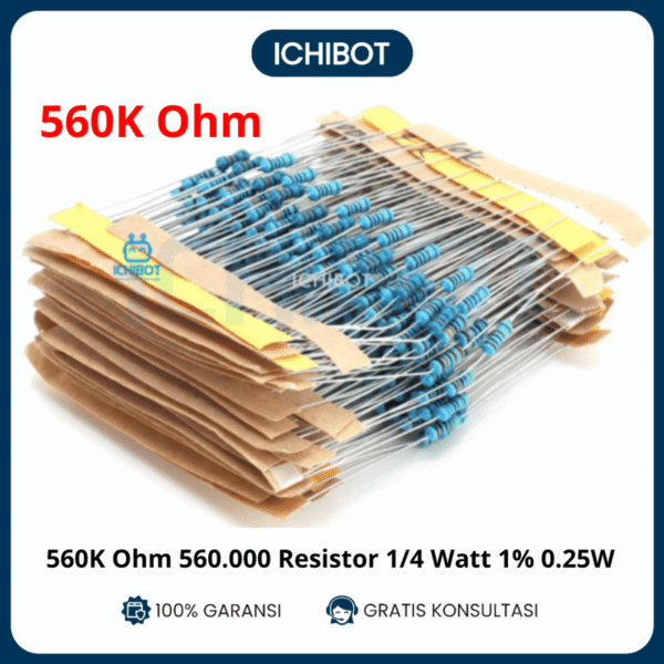 10x 560K Ohm 560000 Resistor 1/4 Watt 1% 025W Metal film