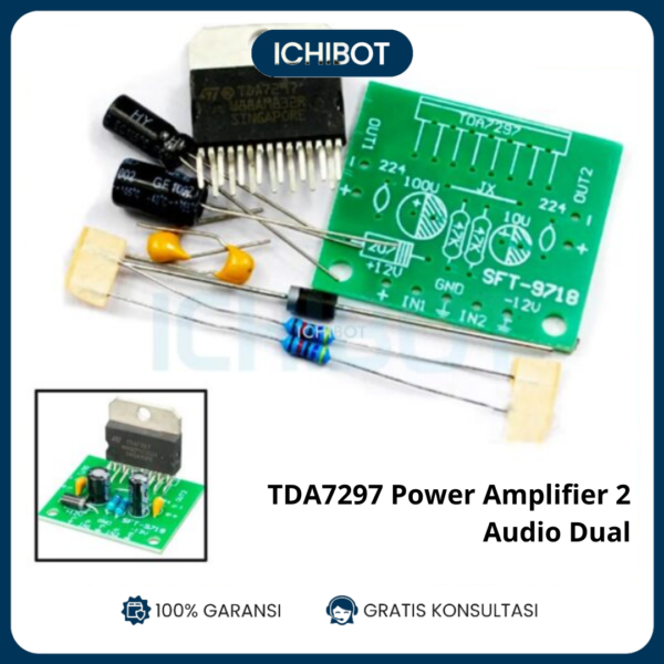 Kit Solder TDA7297 Power Amplifier 2 Audio Dual Channel Stereo Single