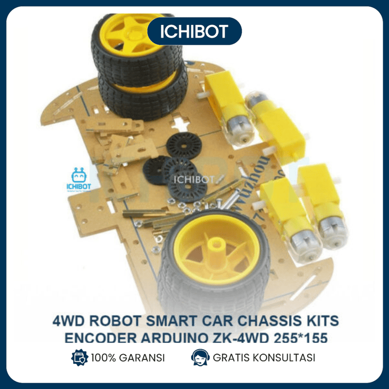 4WD Robot Smart Car Chassis Kits Encoder Arduino ZK-4WD 255*155