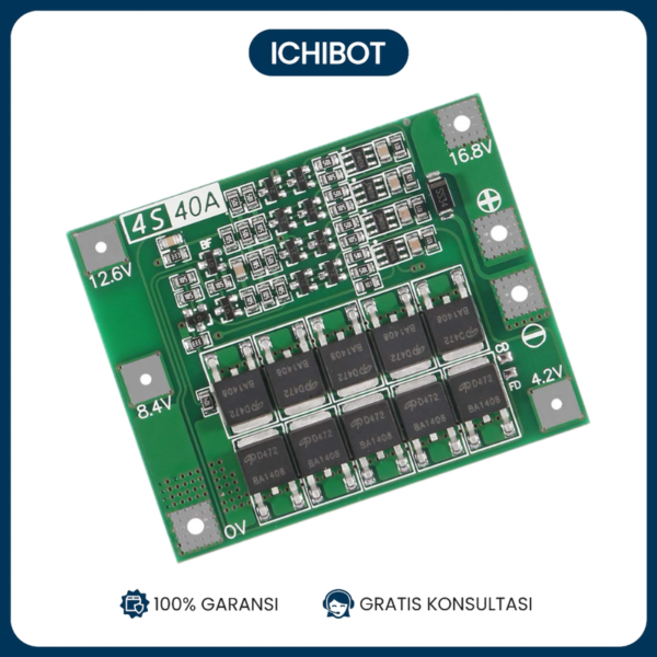 BMS 18650 4S 16.8V 11.1V 40A Balance Charger Protection Board Lipo