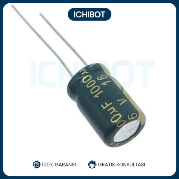 Capacitor Elco 1000uF 16v Kapasitor 10x17mm