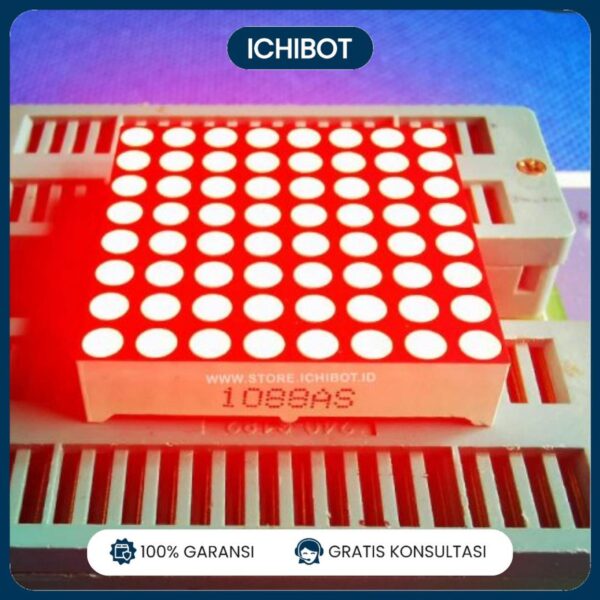 Dot Matrix 8x8 Model 1088BS anoda Led Merah CC 3mm
