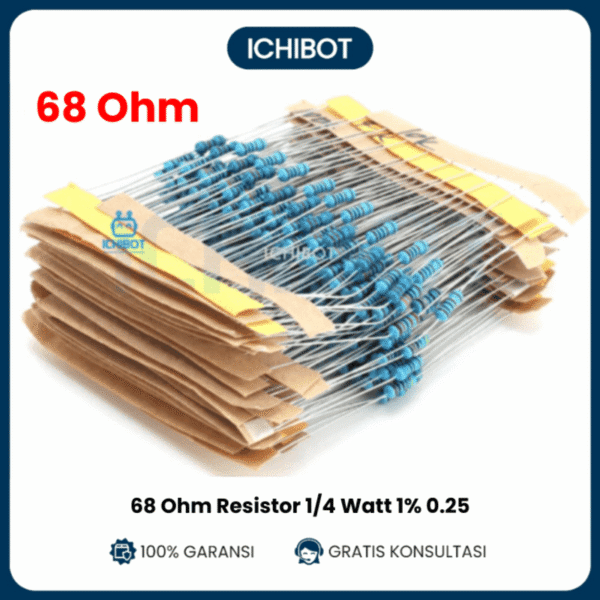 10x 68 Ohm 68 Resistor 1/4 Watt 1% 025W Metal film