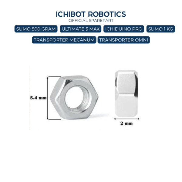 (10pcs) Mur M3 304 Stainless Steel 3mm Nut Hexagon