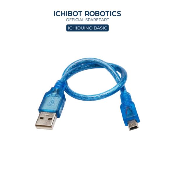 Kabel Mini USB 30cm Hitam Data Charging Nano USB-B Type Cable