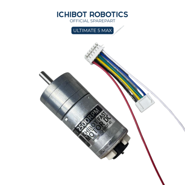 Motor DC 25mm ICHIBOT Encoder Internal Gearbox 12V 2500RPM Kencang