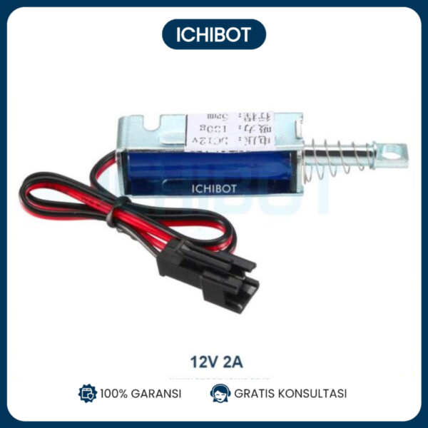 12V Solenoid Small Door Lock 2A Mini 12 Volt Kunci Pintu