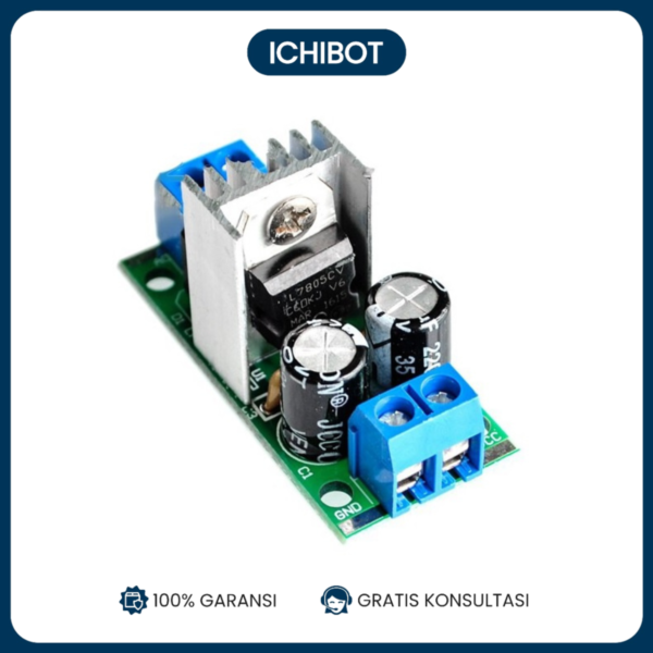 Modul Regulator LM7805  IC Step Down PCB Dioda Bridge