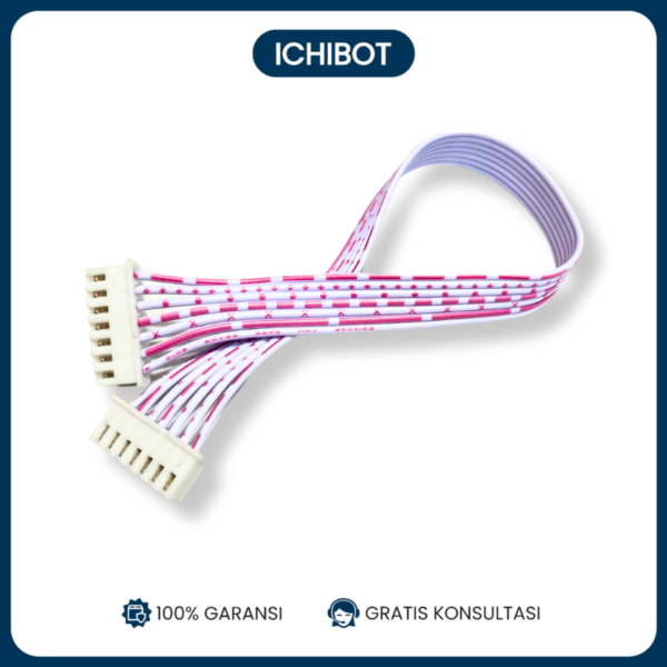 XH2.54mm Red and White Cable Terminal Line - 7 PIN