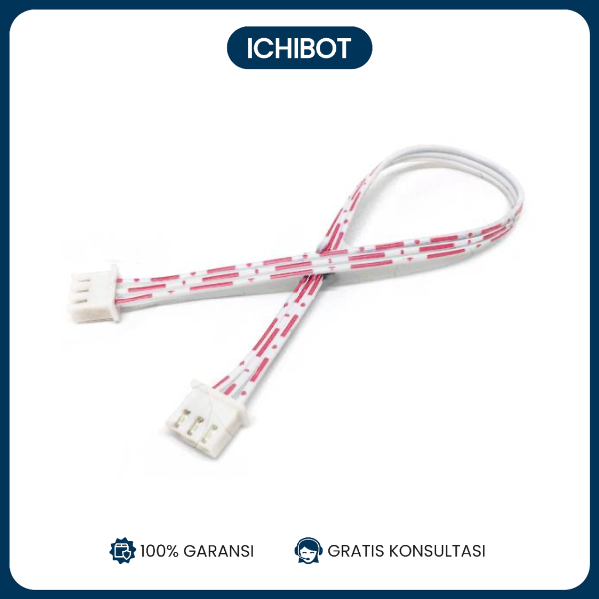 XH2.54mm Red and White Cable Terminal Line - Double-Headed Electronic Connection Line 20CM - Kabel Konektor Elektronik Merah Putih untuk Proyek DIY, Arduinoo, dan Raspberry Pi - Tersedia dalam Berbagai Pilihan Pin (2P/3P/4P/5P/6P/7P/8P) - 3 PIN