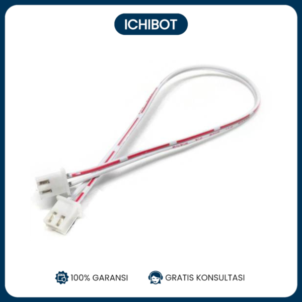 XH2.54mm Red and White Cable Terminal Line - Double-Headed Electronic Connection Line 20CM - 2 PIN